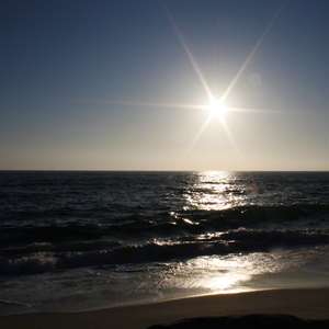 Sun over ocean